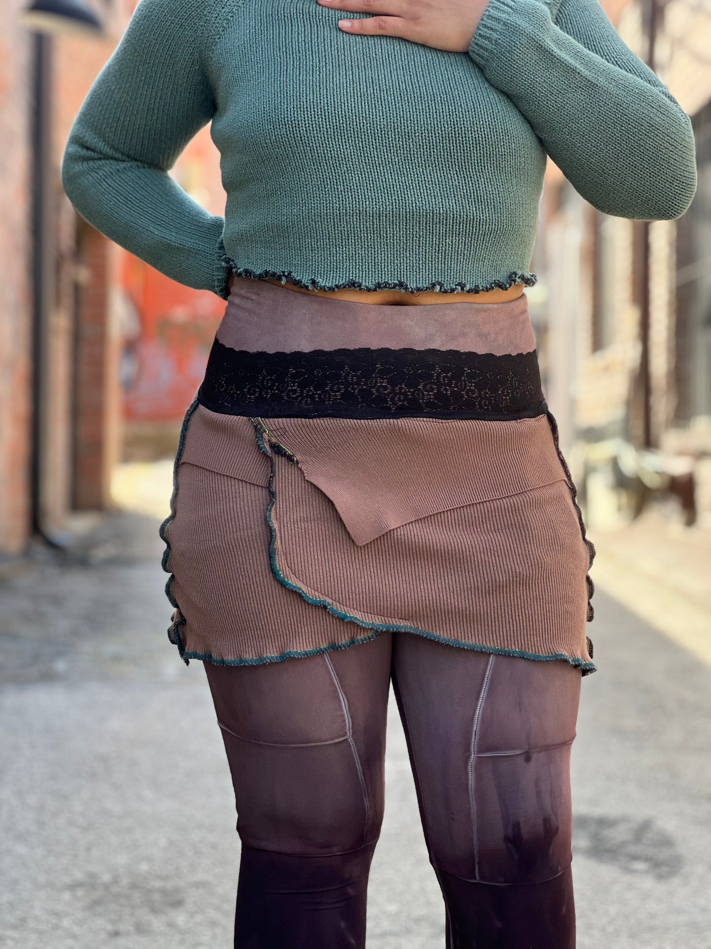 Mocha Mini Sweater Skirt
