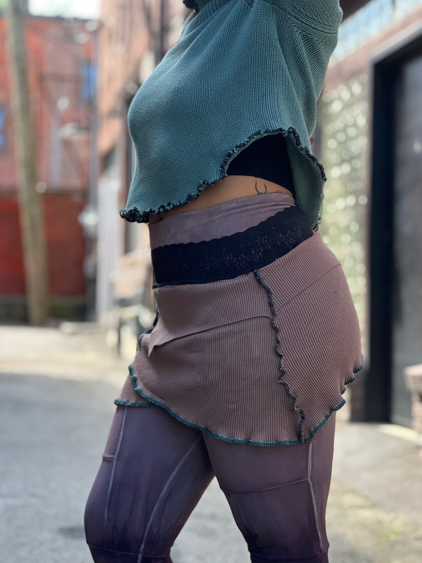 Mocha Mini Sweater Skirt
