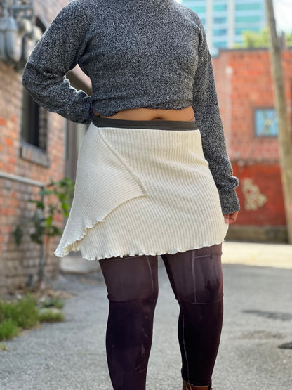 Ivory Midi Sweater Skirt
