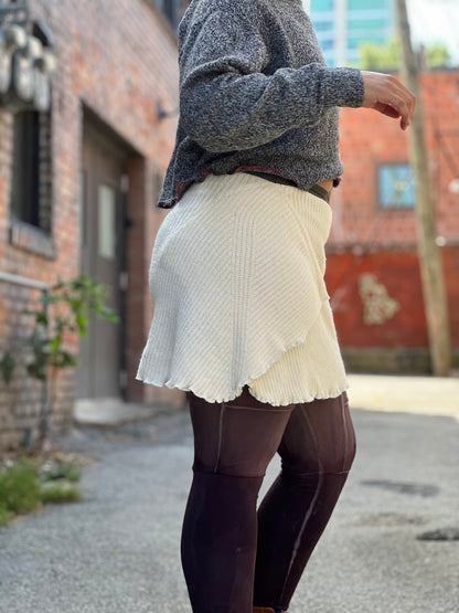 Ivory Midi Sweater Skirt