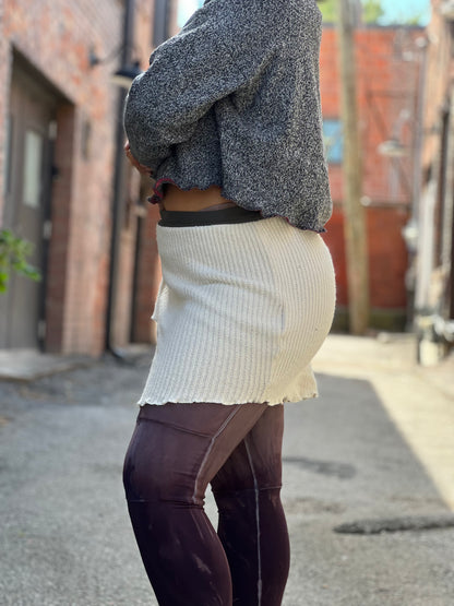 Ivory Midi Sweater Skirt