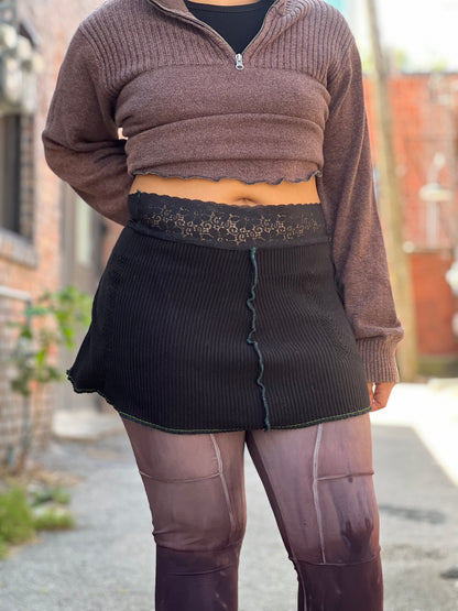 Obsidian Mini Sweater Skirt