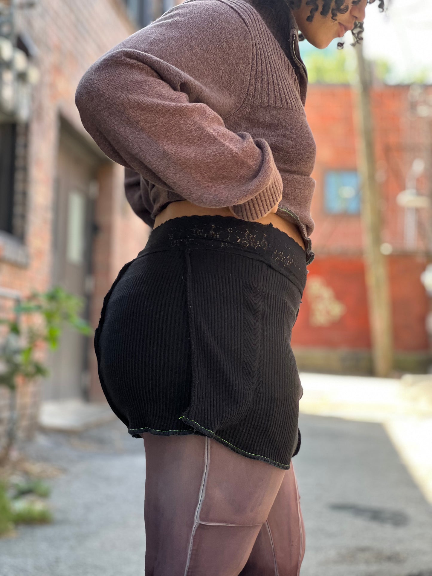 Obsidian Mini Sweater Skirt