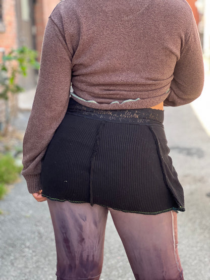 Obsidian Mini Sweater Skirt
