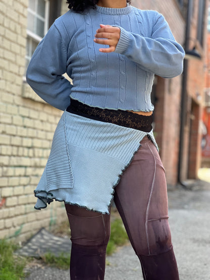 Baby Blue Sweater Skirt