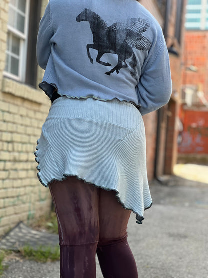 Baby Blue Sweater Skirt