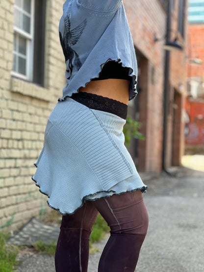 Baby Blue Sweater Skirt