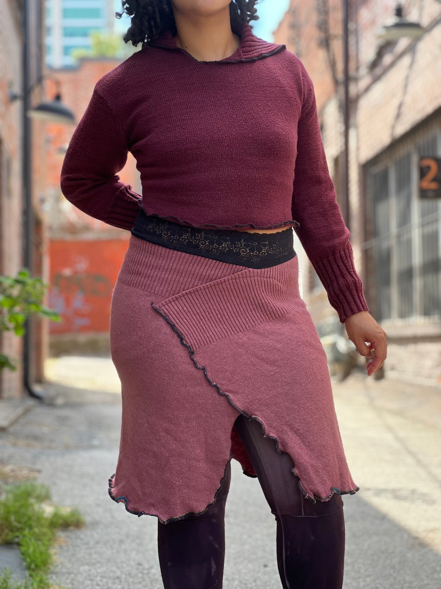 Cinnamon Midi Sweater Skirt