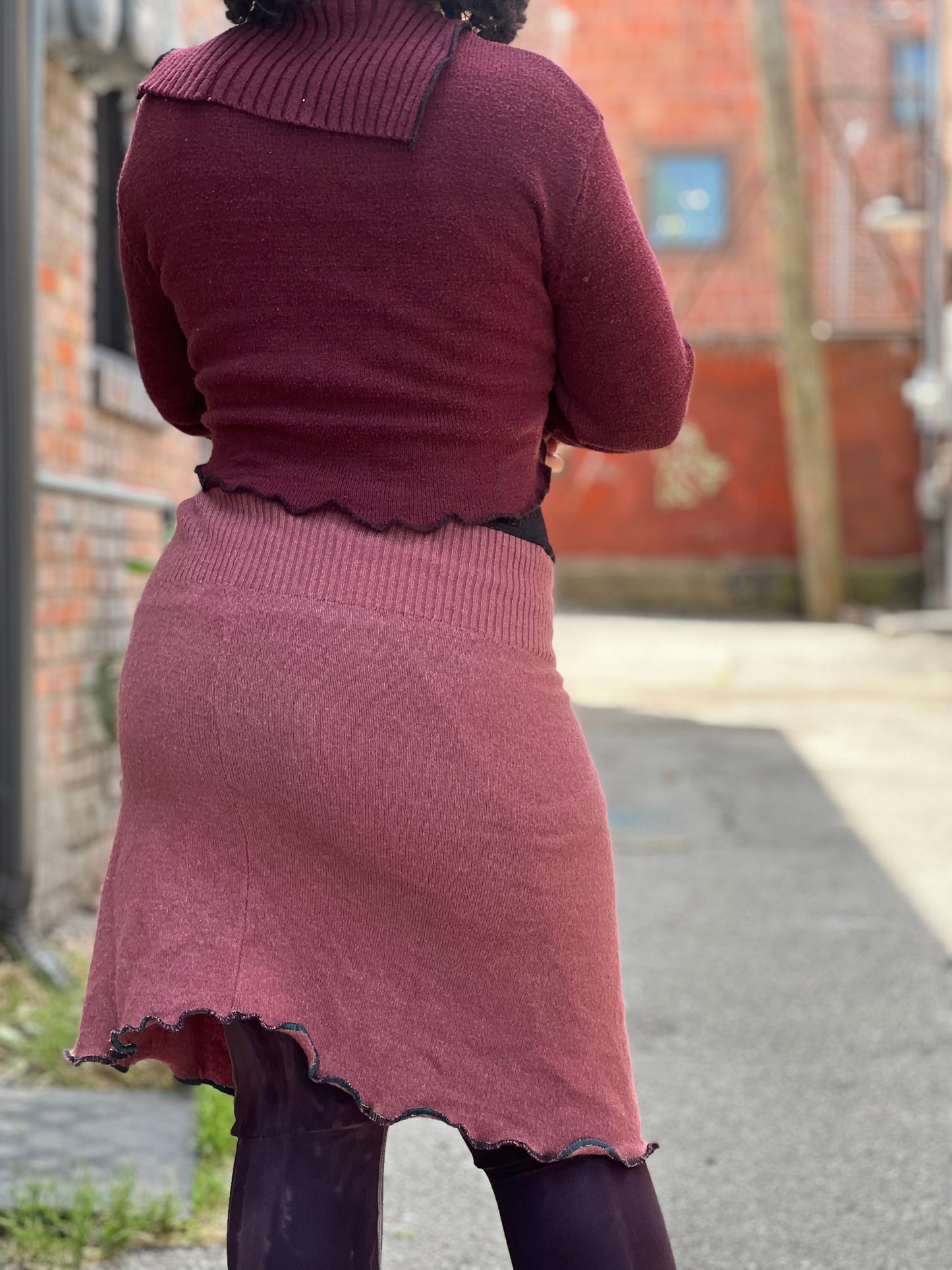 Cinnamon Midi Sweater Skirt
