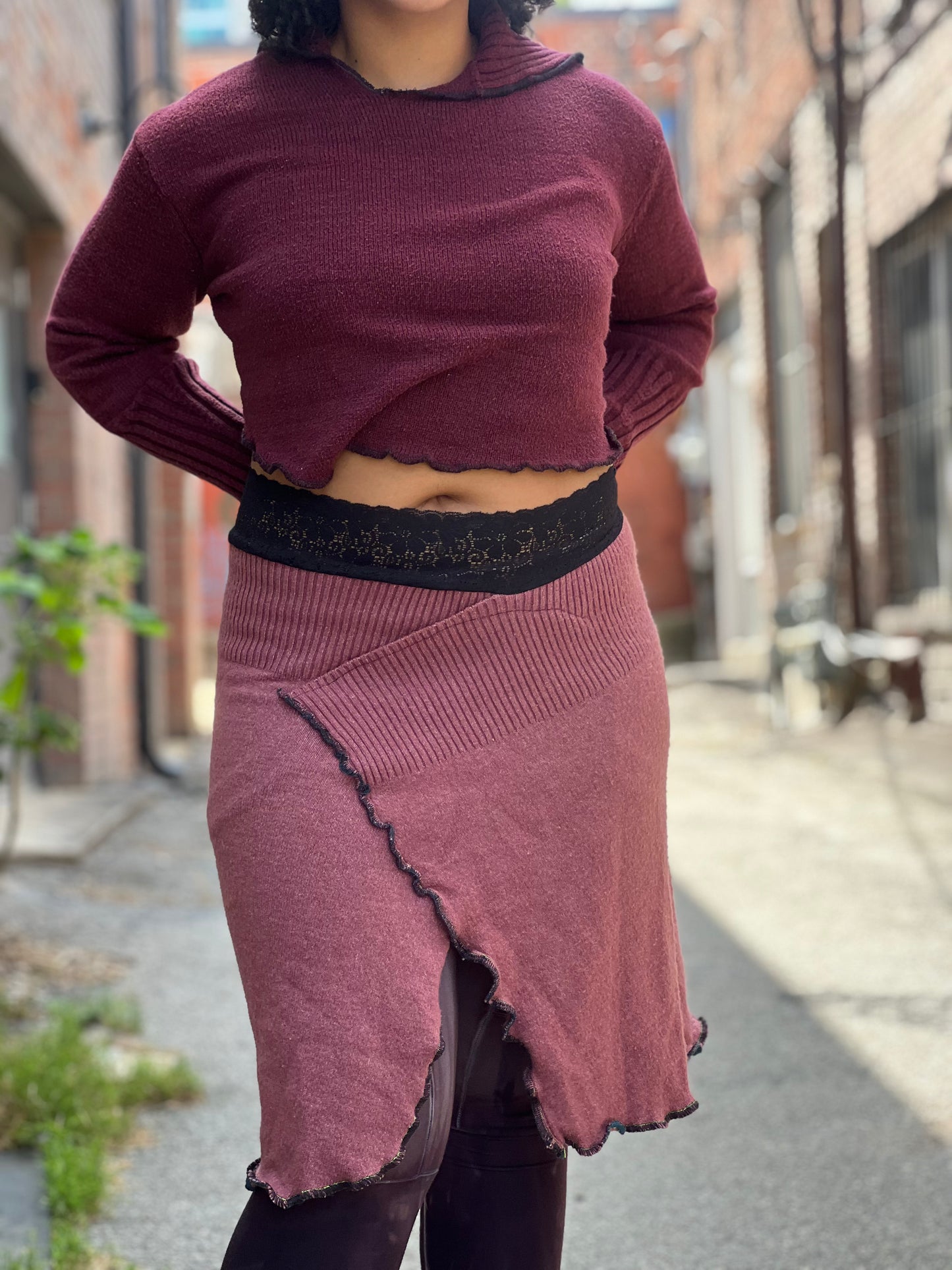 Cinnamon Midi Sweater Skirt