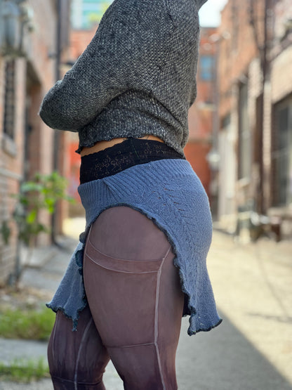 Machine Blue Sweater Skirt