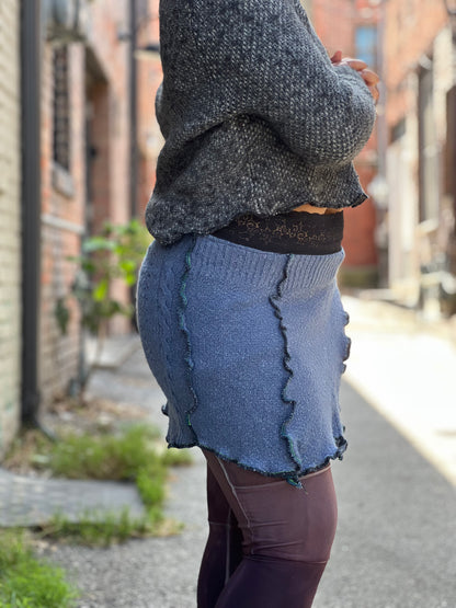 Machine Blue Sweater Skirt