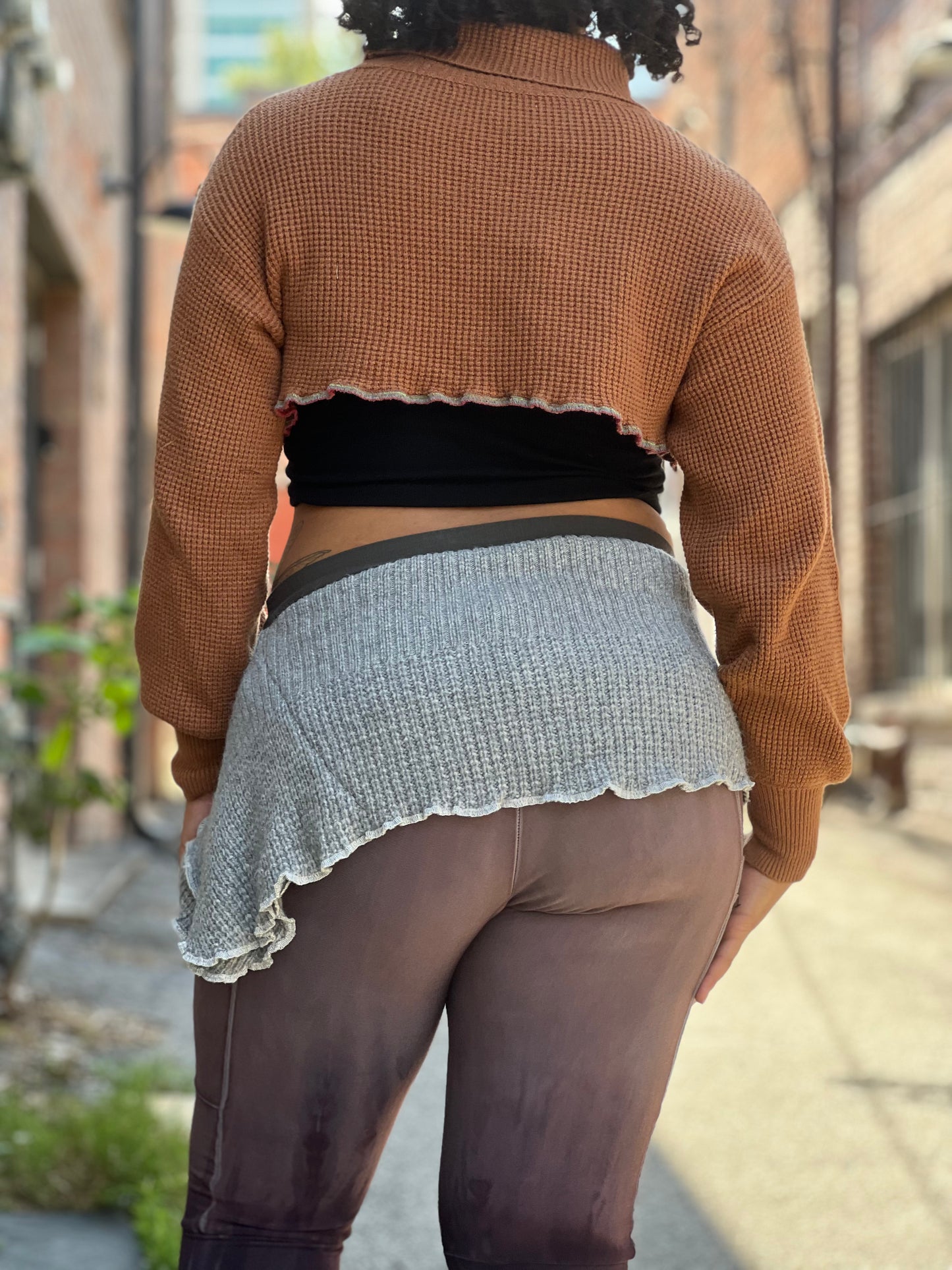 Punkin' Cowl Neck Crop Sweater