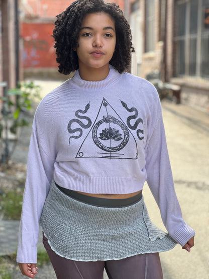 Light Lavender 'Transformation' Print Sweater
