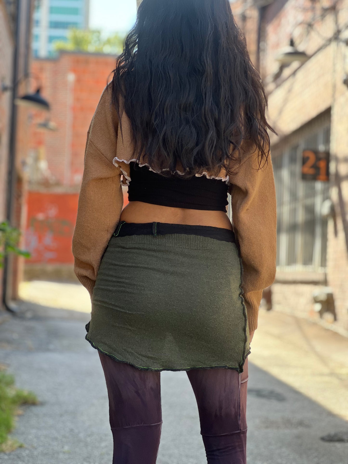 Pine Mini Sweater Skirt