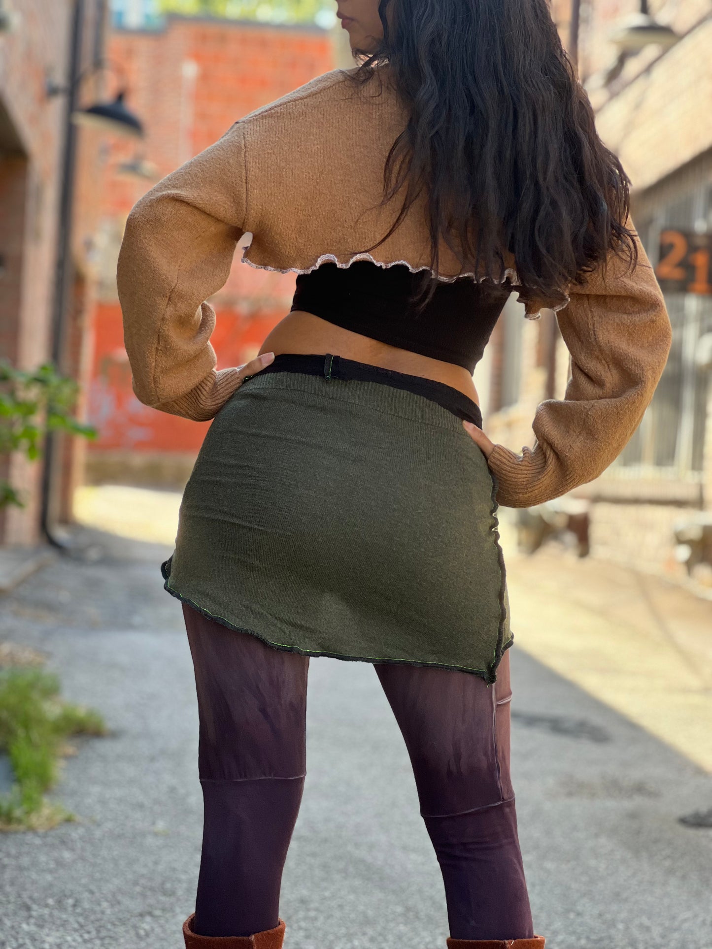 Pine Mini Sweater Skirt