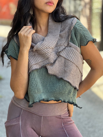 Clay & Evergreen Sweater Shrug Top