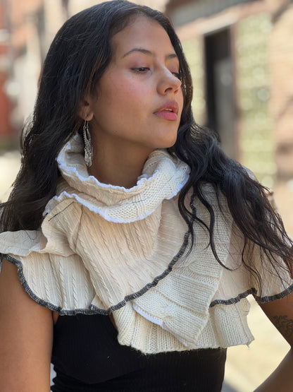 Almond & Ivory Sweater Scarf