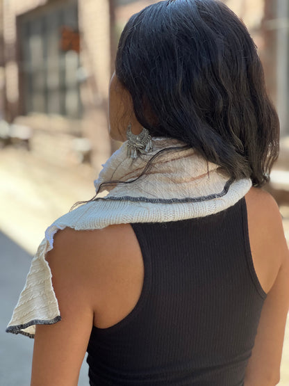 Almond & Ivory Sweater Scarf