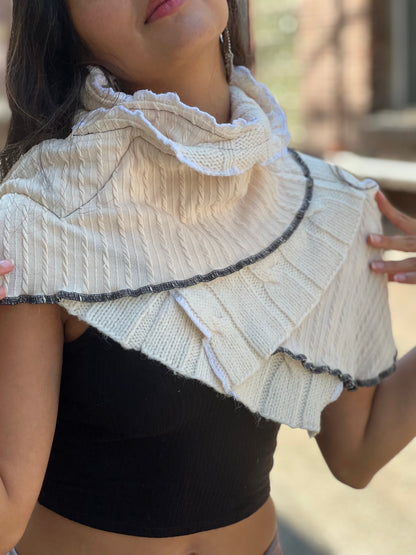 Almond & Ivory Sweater Scarf