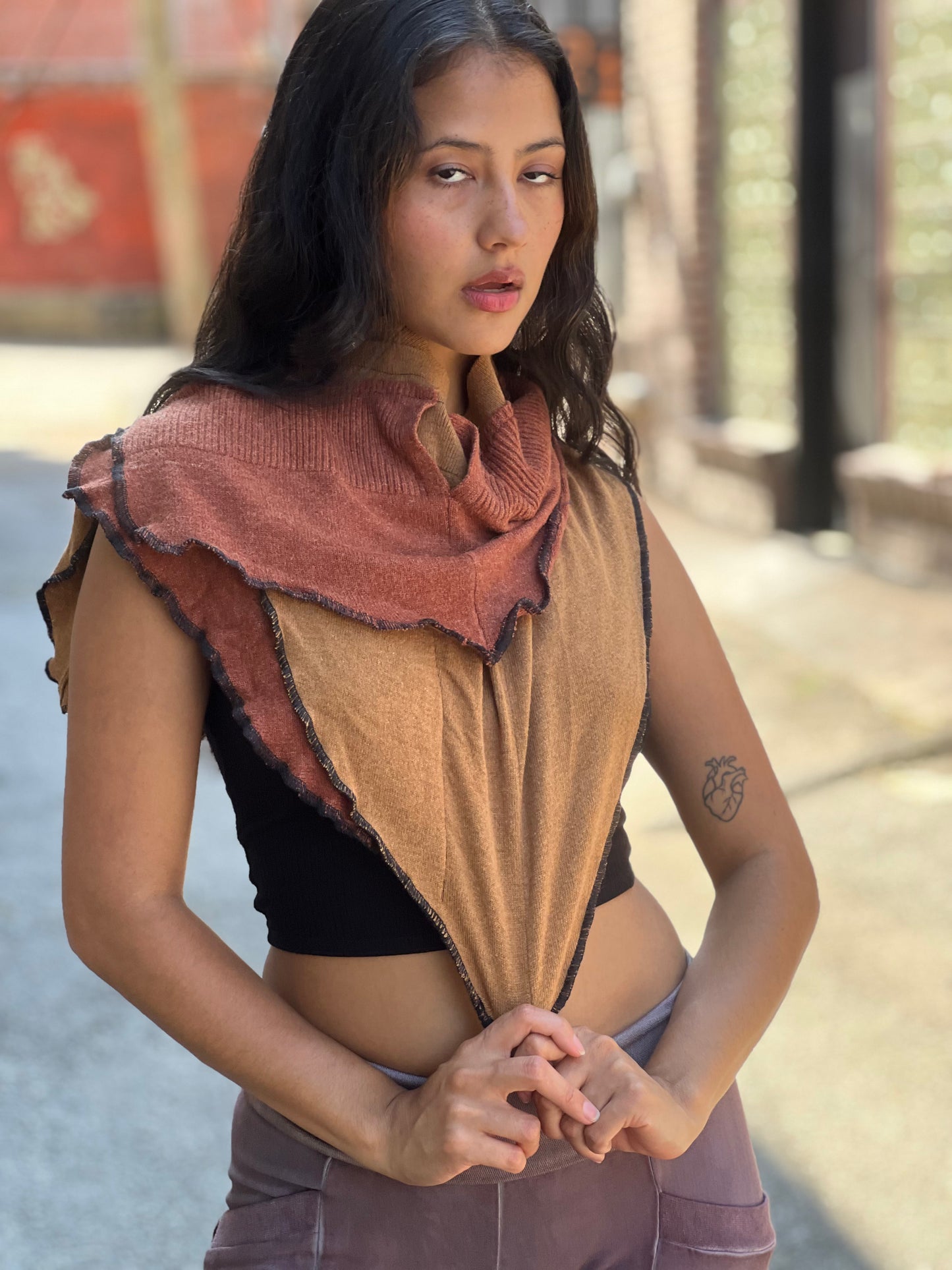 Mocha & Sienna Sweater Neck Scarf