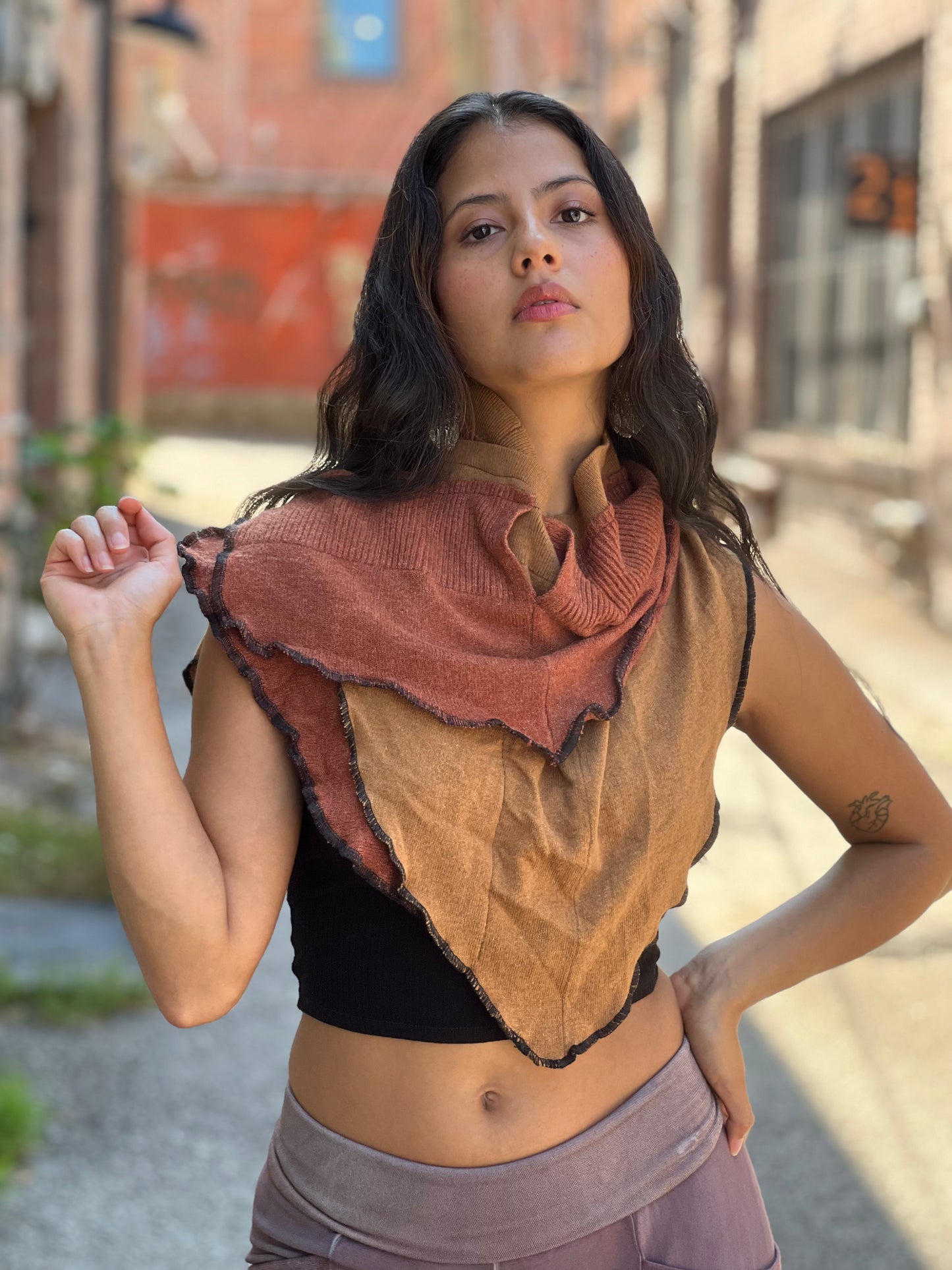 Mocha & Sienna Sweater Neck Scarf