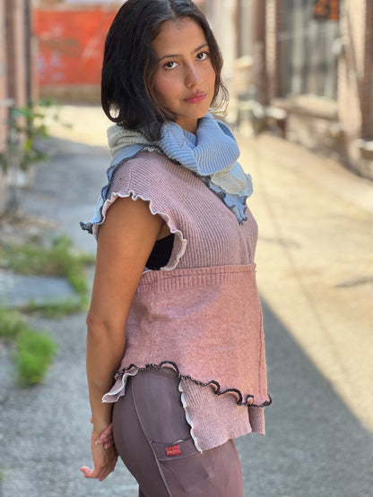 Jawbreaker Mixed Cowl Sweater Top