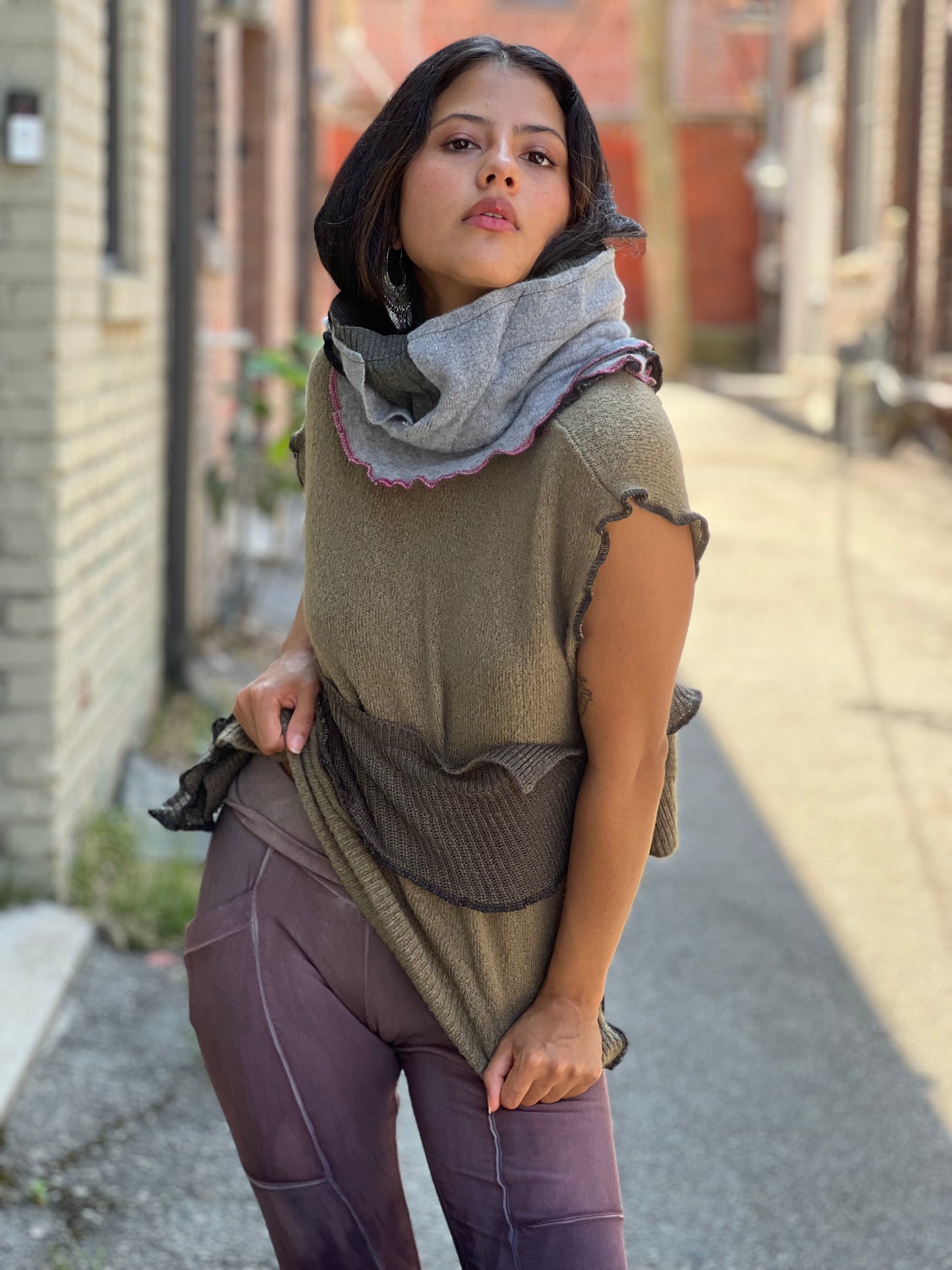 Forest Layered Sweater Top