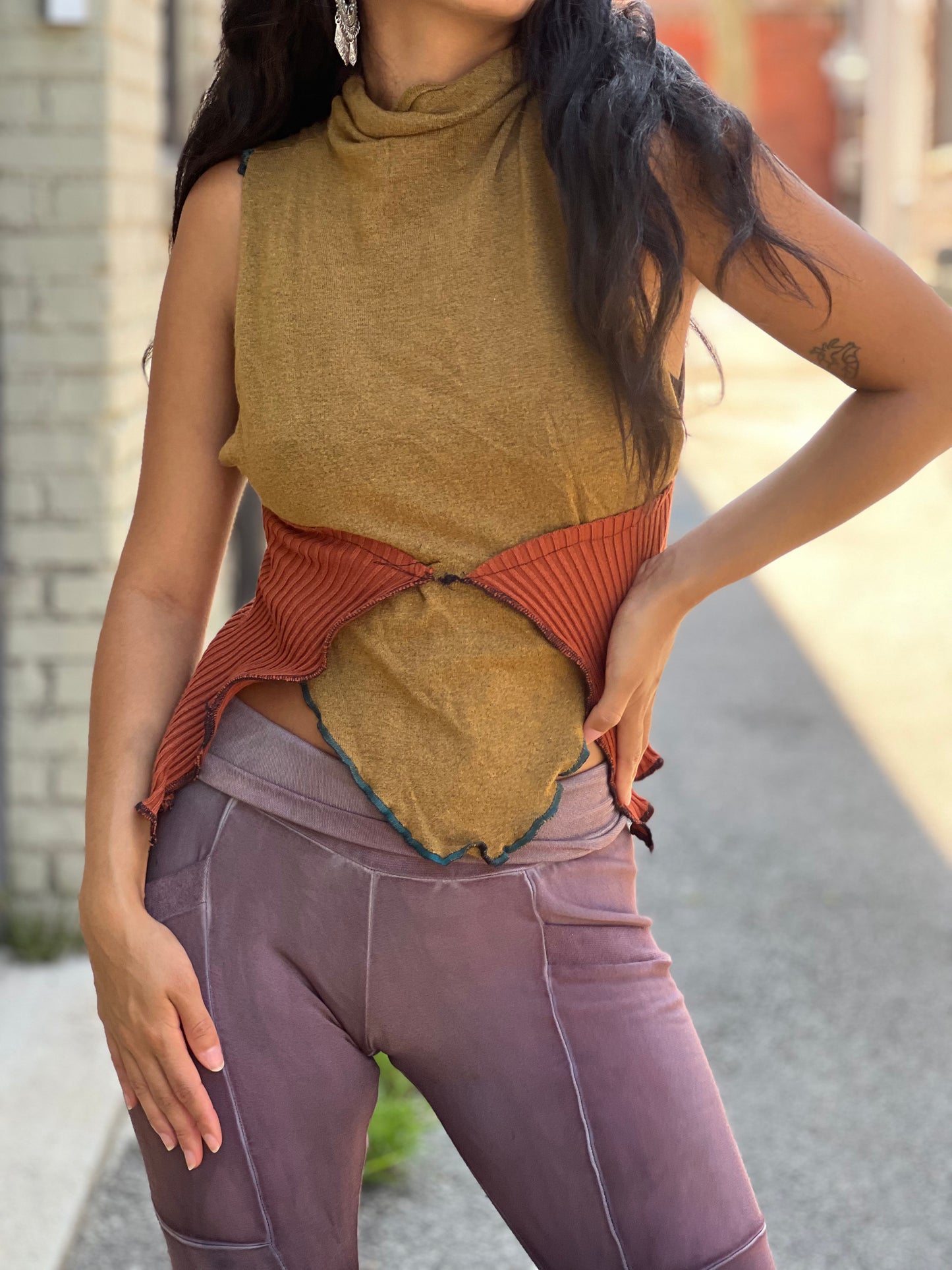 Dijon Spice Sweater Shrug Top
