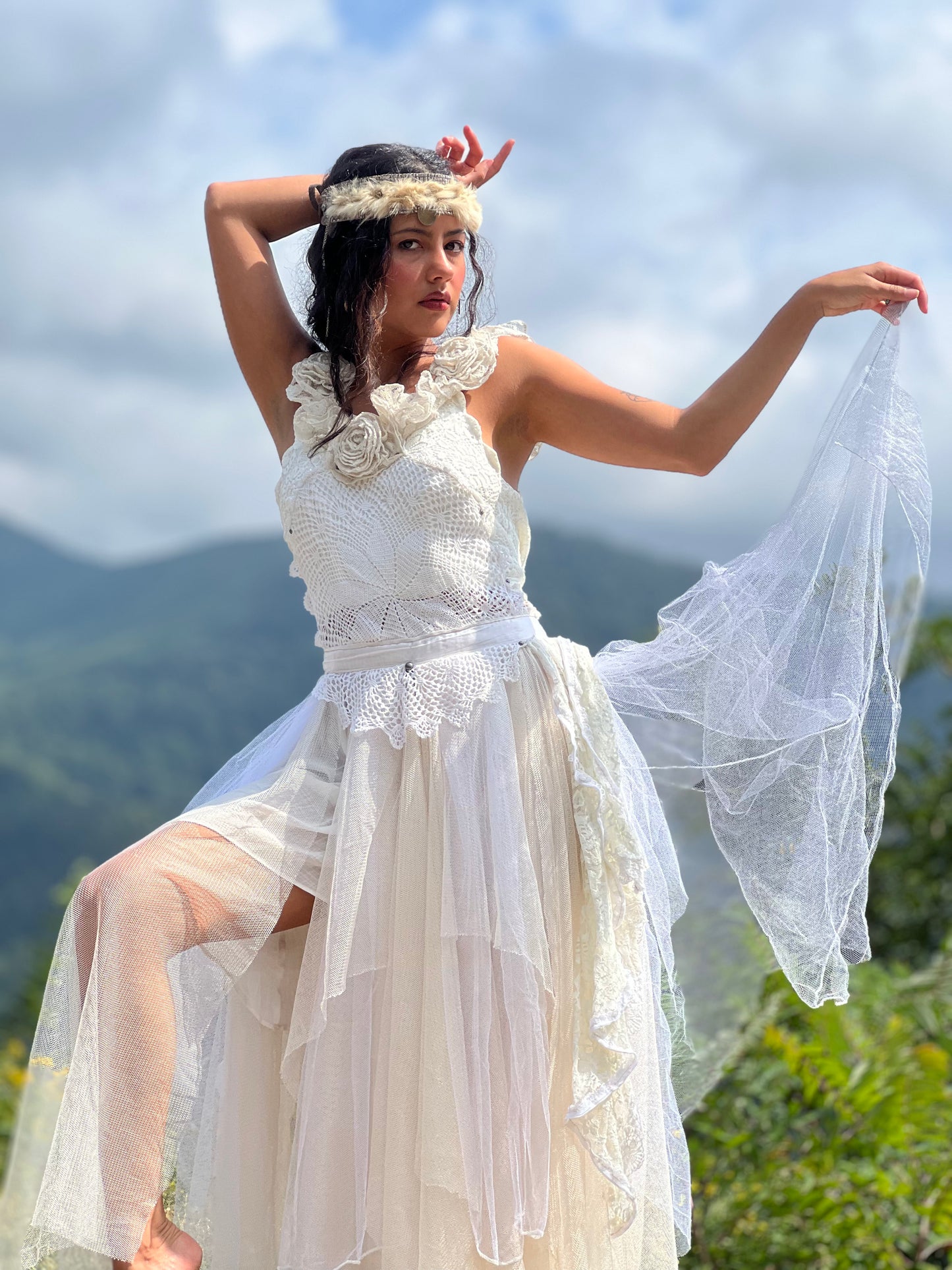 Fairy of Rose and Lace Ritual Gown