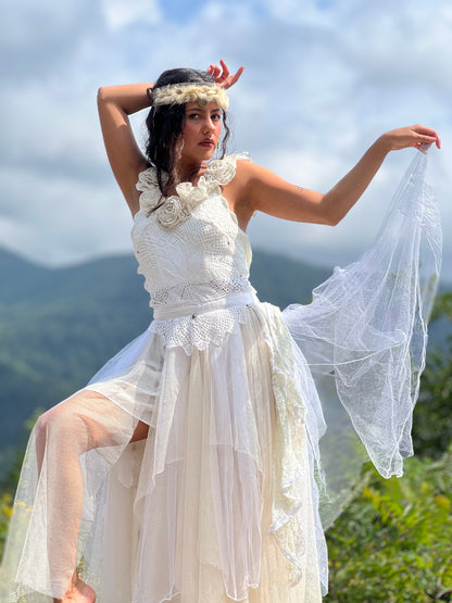 Fairy of Rose and Lace Ritual Gown