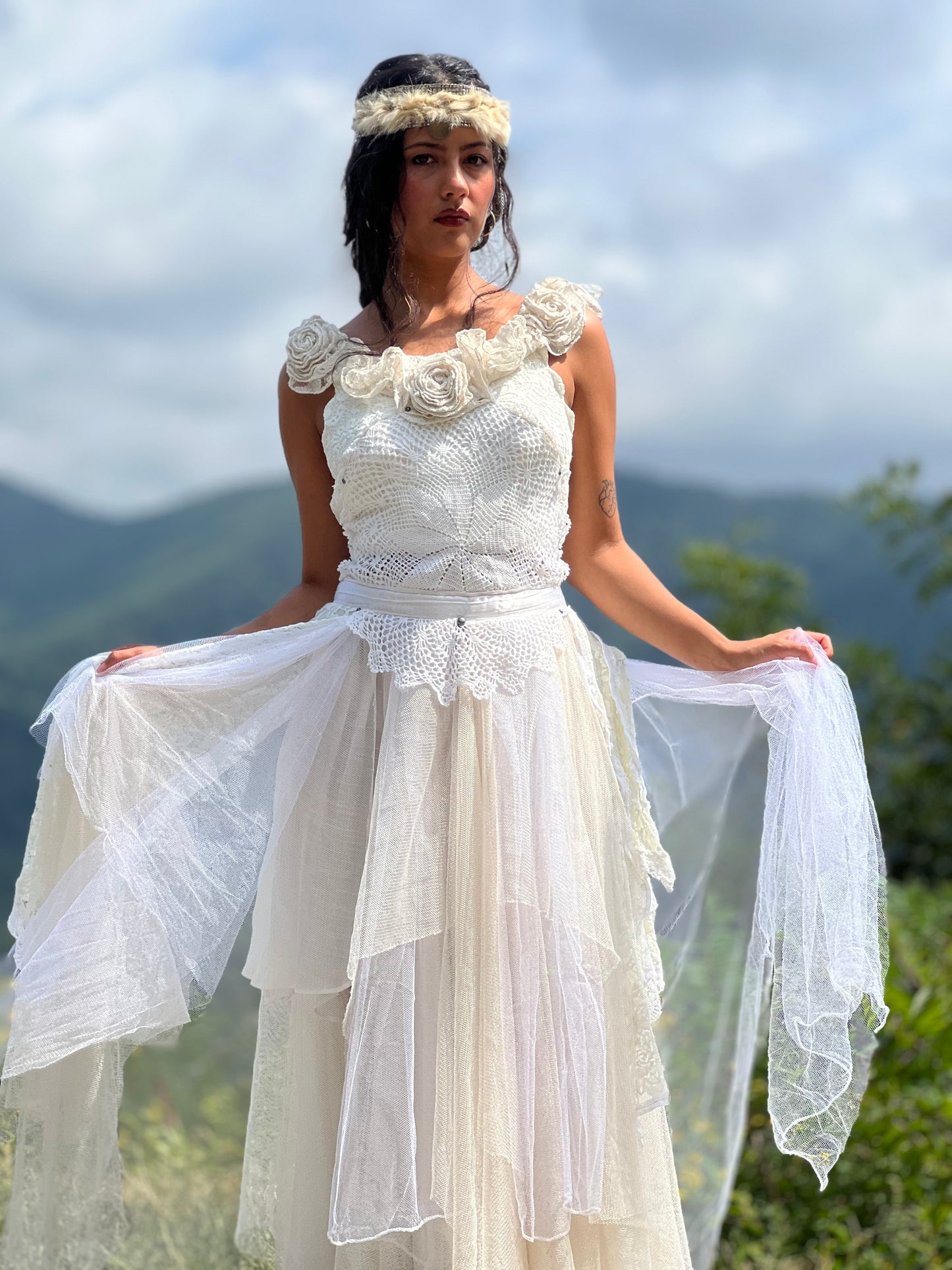 Fairy of Rose and Lace Ritual Gown