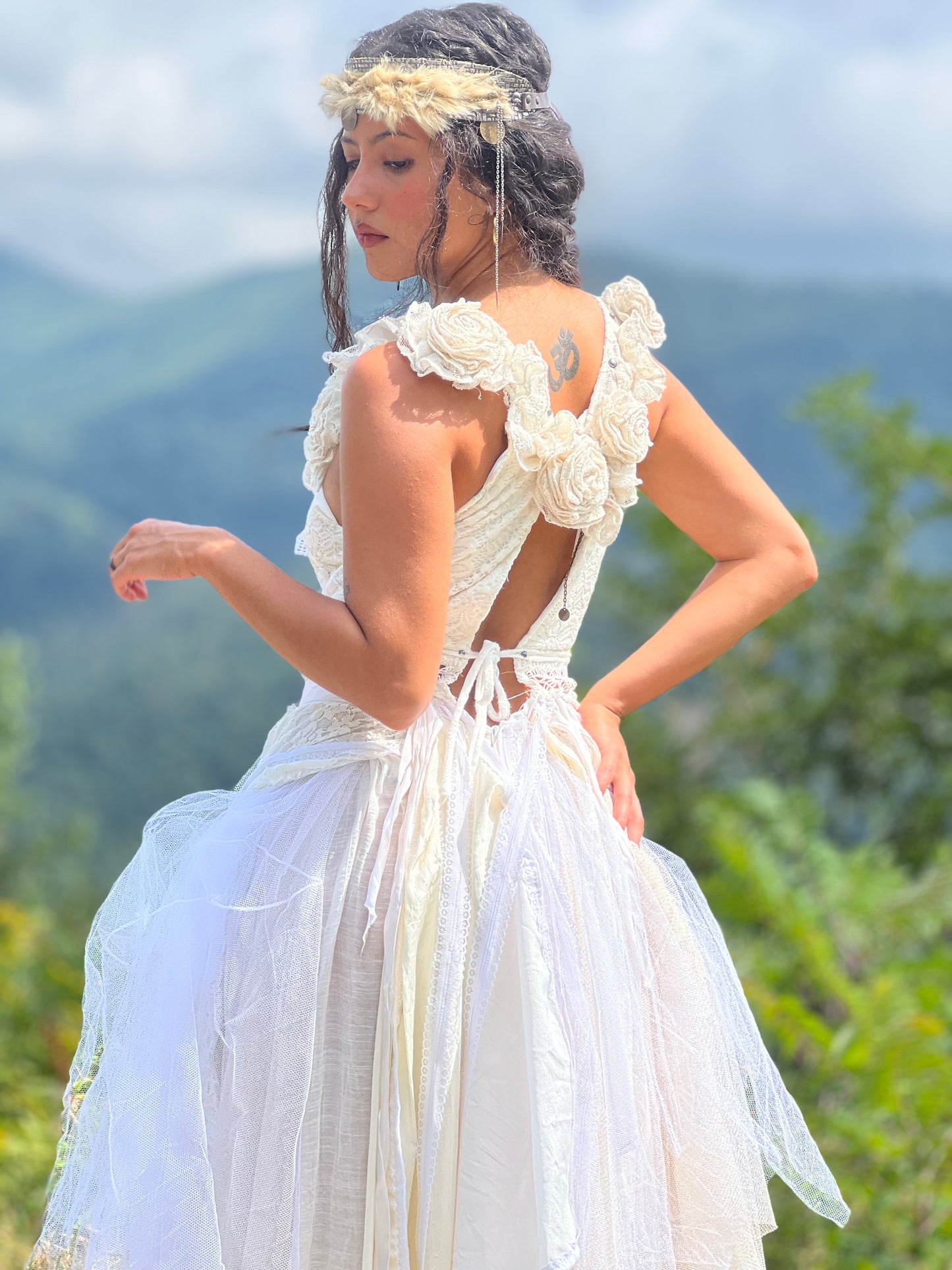 Fairy of Rose and Lace Ritual Gown