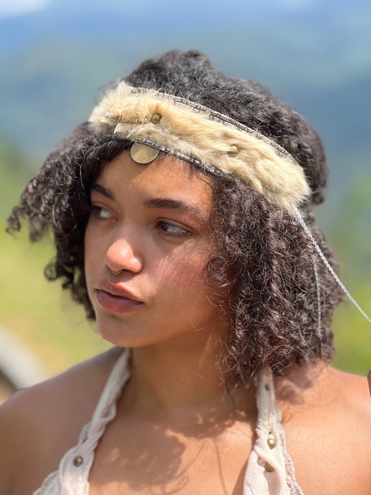 The Wild Heir Fur Crown Headpiece