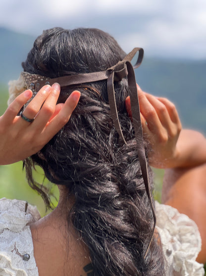 Sovereign Fawn Fur Crown Headband