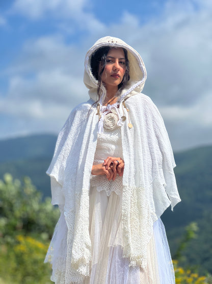 White Willow Hooded Cloak