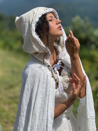 White Willow Hooded Cloak