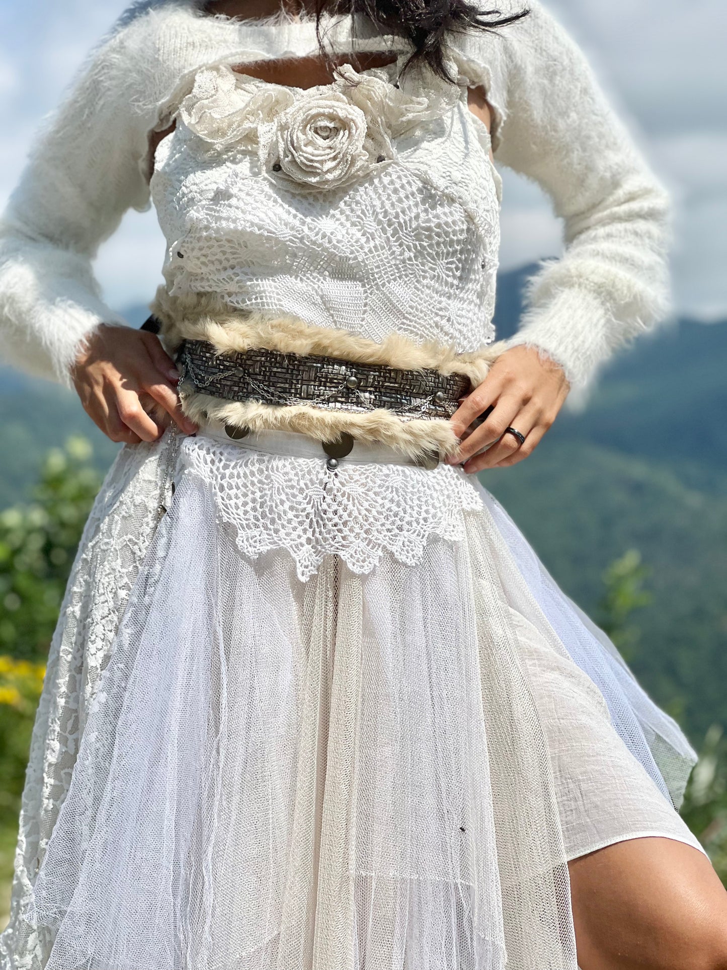 Huntress Fur & Leather Cincher Belt