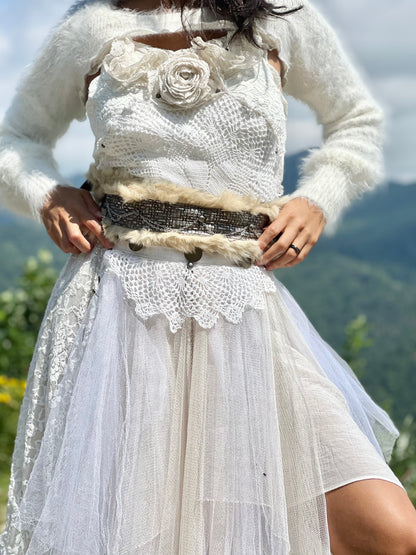 Huntress Fur & Leather Cincher Belt
