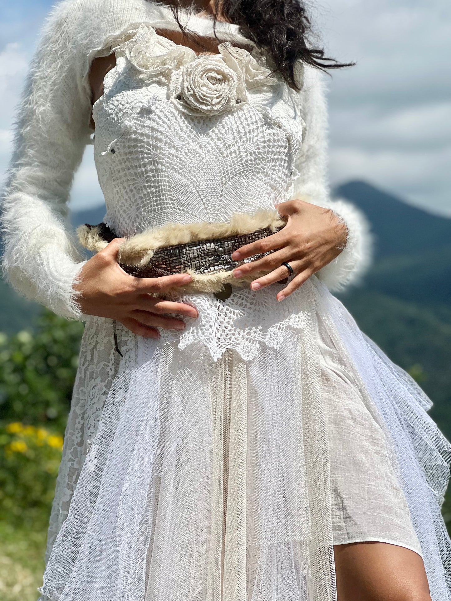 Huntress Fur & Leather Cincher Belt