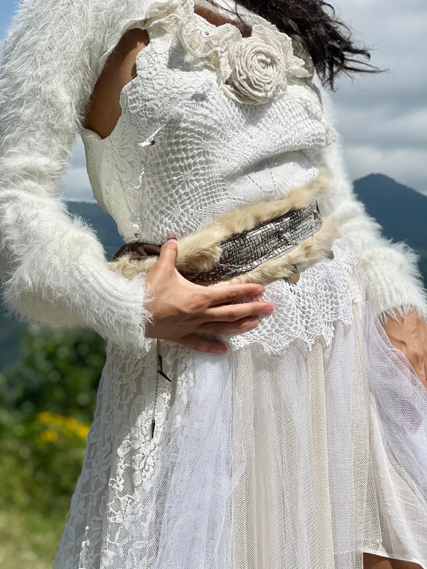 Huntress Fur & Leather Cincher Belt