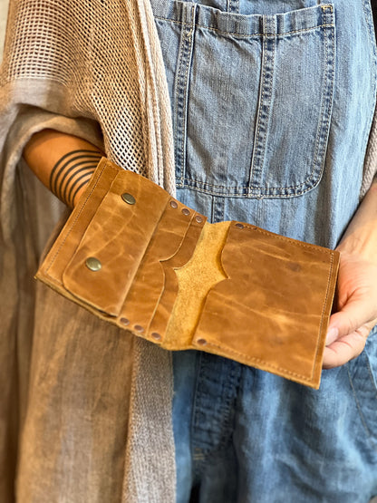Brown Leather Billfold Wallet