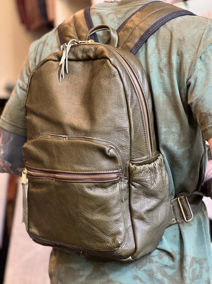 Jade Leather Luxury Backpack