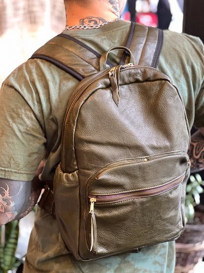 Jade Leather Luxury Backpack