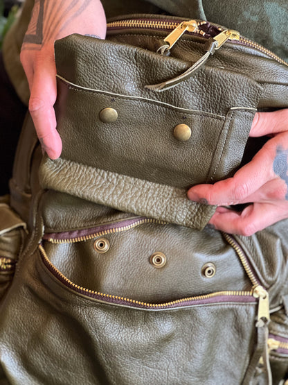 Jade Leather Backpack