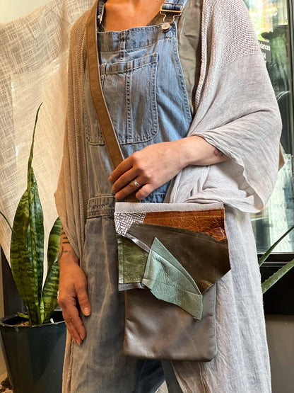 Patchwork Crossbody Messenger Bag
