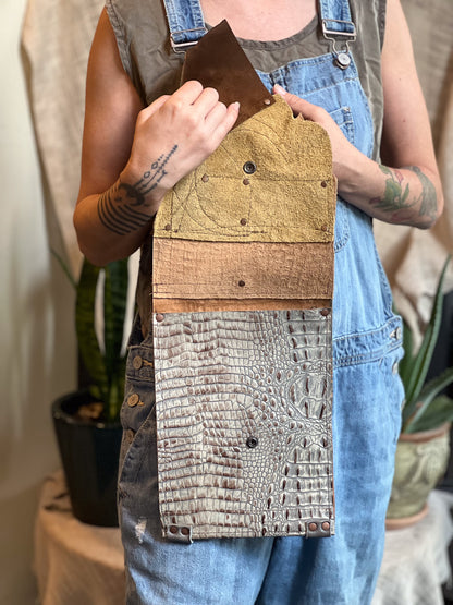 Rustic Moon Leather Mini Backpack