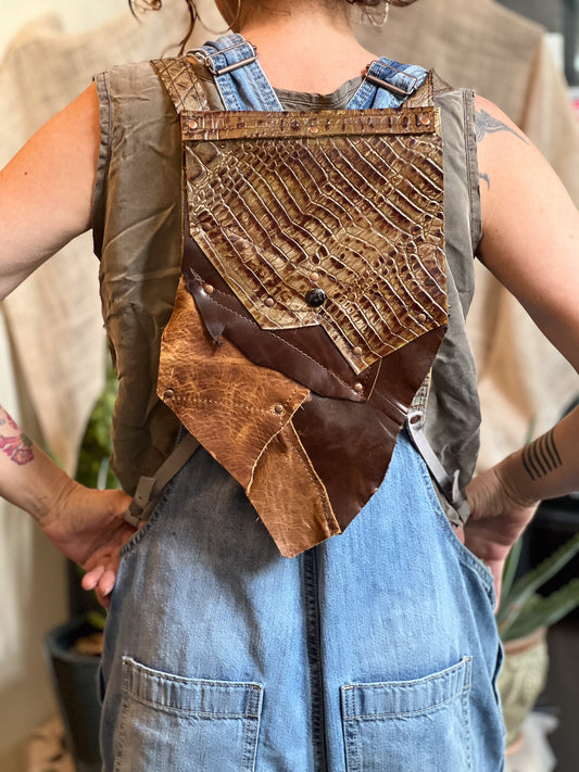 Antique Exotics Leather Mini Backpack
