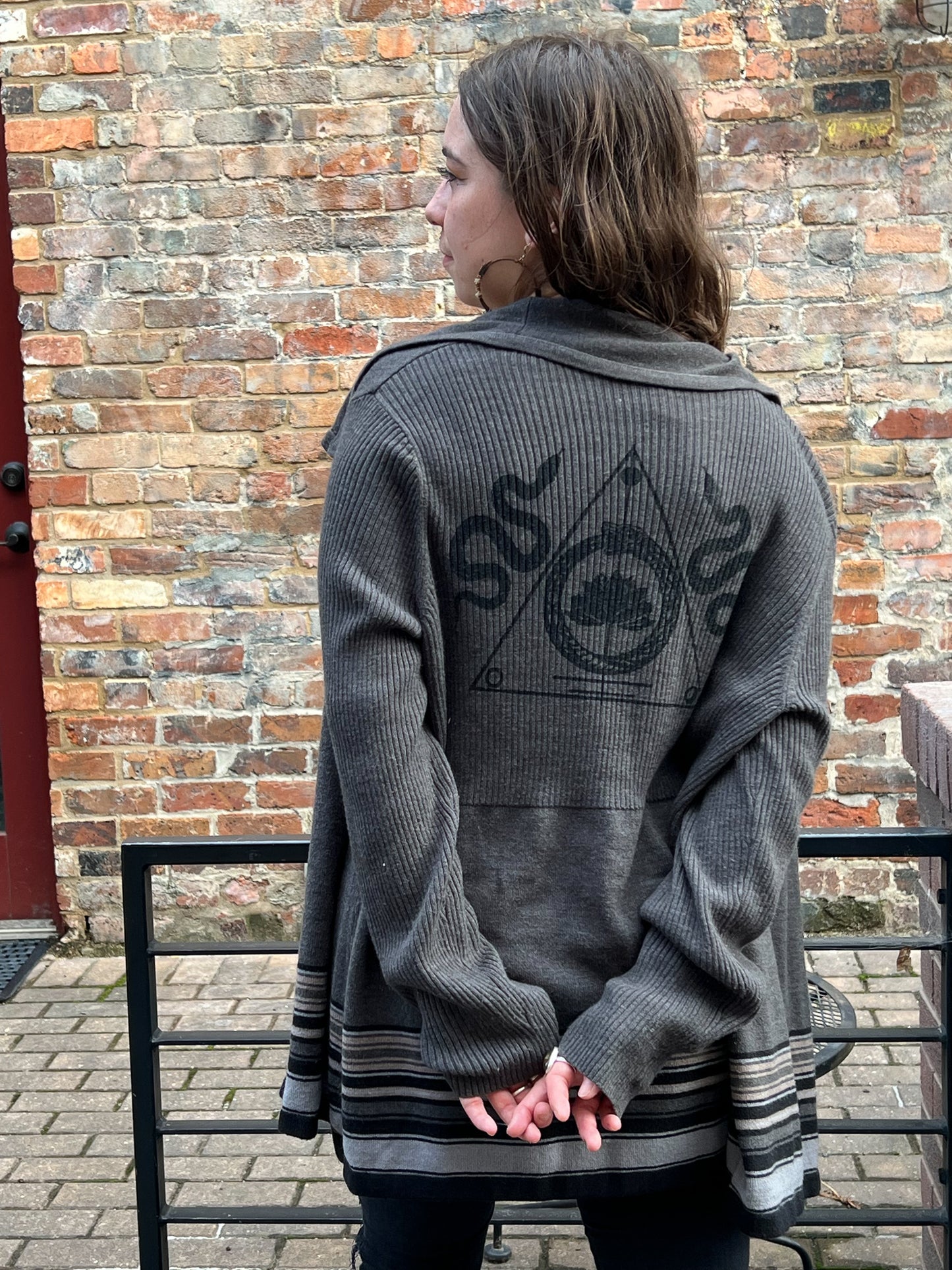 ‘Protection of the Transforming’ Dark Gray Cardigan