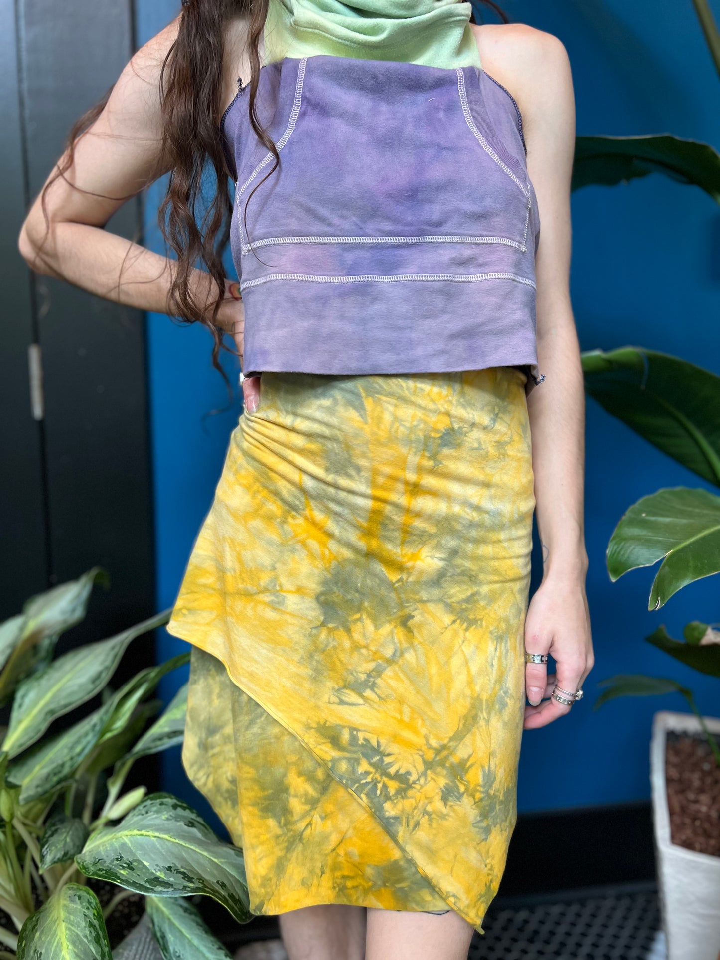 Lemon and Sage Mini Athena Skirt